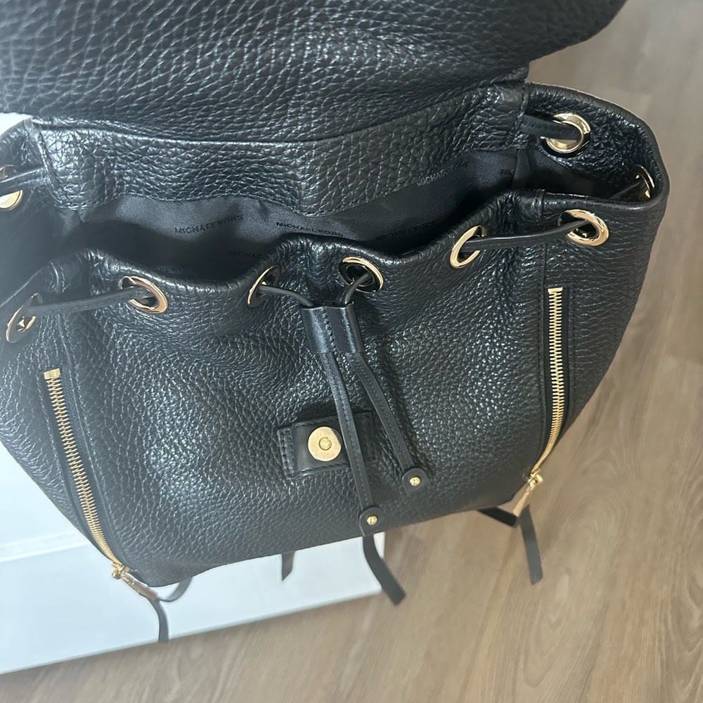 Michael Kors Textured Black Backpack and bag - Picture 3 of 6